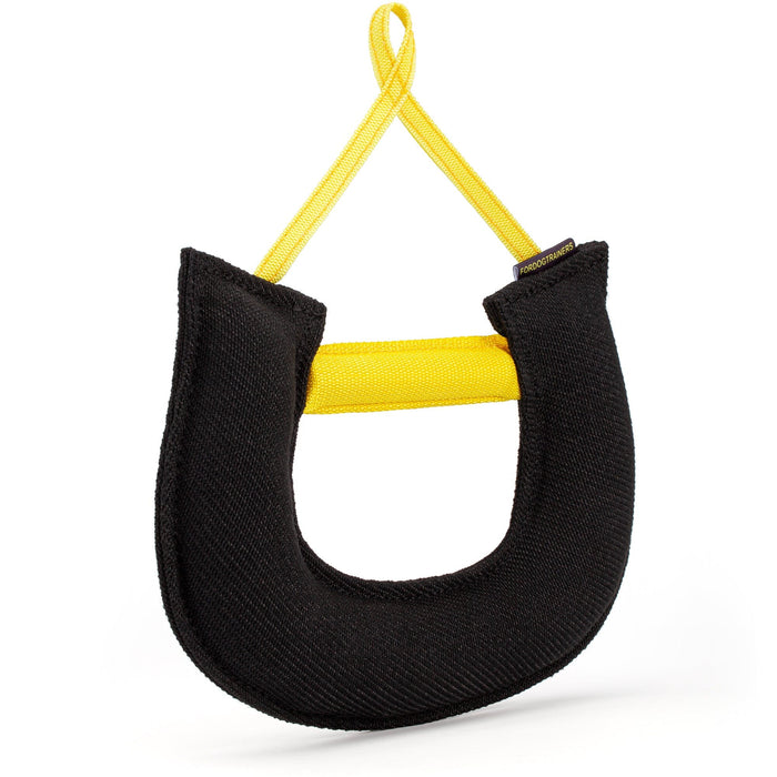 FDT French Linen Half-Moon Bite Tug Toy with Two Handles