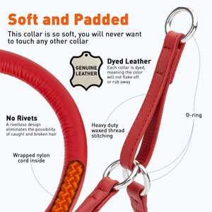 Soft Leather Round Martingale Collar