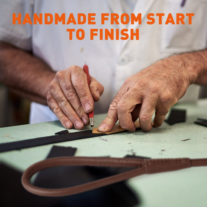 Soft Leather Round Slip Lead for Dogs