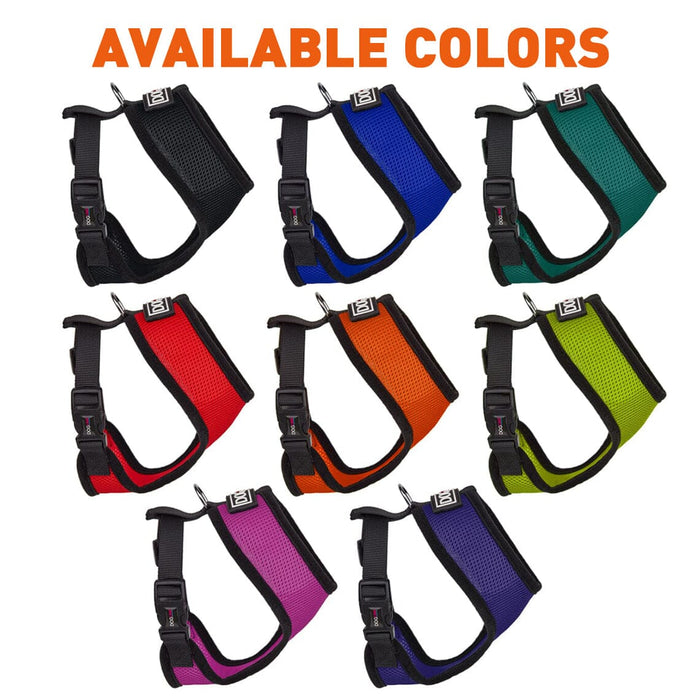Mesh harnesses for dogs with plastic quick release buckle, soft and lightweight, 8 colors available
