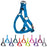 Nylon harness for dogs with quick release buckle and metal rings, flat step-in design, 11 color options