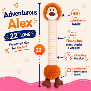 22" Long Plush Dog Toy