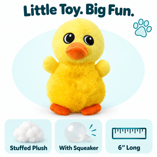 Juguete para perro mini pato de 6"