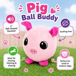 4" Ball Buddy Dog Toy with Ball-Shaped Squeaker