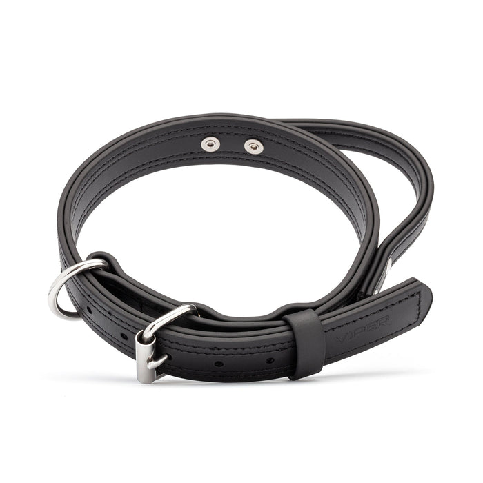 Viper Biothane Working Dog Collar + Built-in Handle - Stainless Steel Hardware