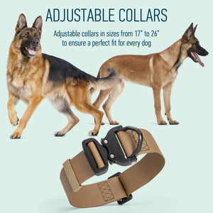 Viper BioThane Tactical Dog Collar with Cobra Buckle, 1.75" Wide