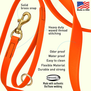 Viper Biothane Traffic Lead - Brass Hardware