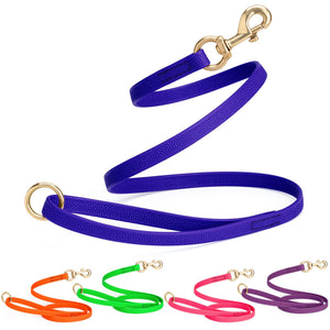 Viper Pebble Emboss BioThane Dog Leash with Solid Brass Hardware, 5 ft