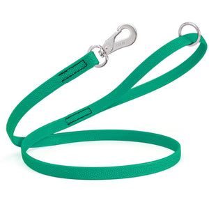 Pebble Grip Biothane dog leash with stainless steel hook and O-ring, 4ft or 6 ft, Teal