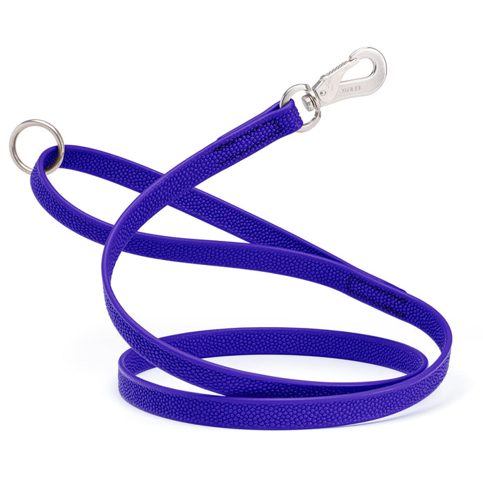 Blueberry Biothane dog leash with pebble textured coating, Sprenger hook and O-ring, long line 10ft, 15ft, 20ft, or 33ft