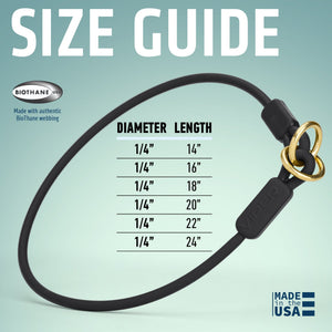 Viper Round Biothane Slip Collar with Brass Hardware