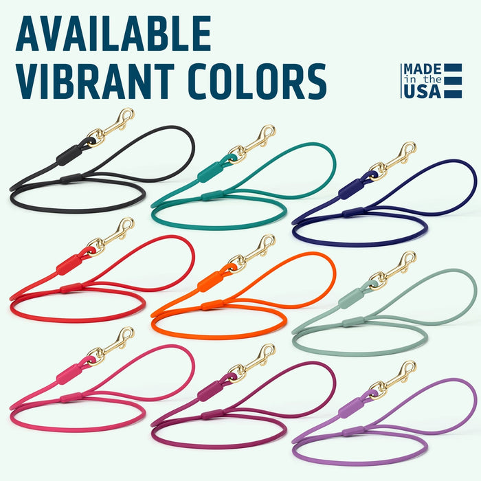 Viper Round Biothane Dog Lead with Brass Hardware