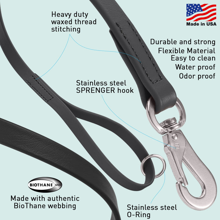 Viper Biothane Dog Leash with SPRENGER Stainless Steel Hook