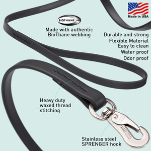 Viper Long Line 15 ft Biothane Dog Lead with SPRENGER Stainless Steel Hook