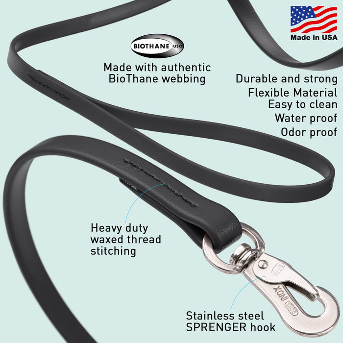 Viper Long Line 15 ft Biothane Dog Lead with SPRENGER Stainless Steel Hook
