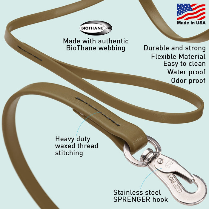 Viper Long Line 20 ft Biothane Dog Lead with SPRENGER Stainless Steel Hook