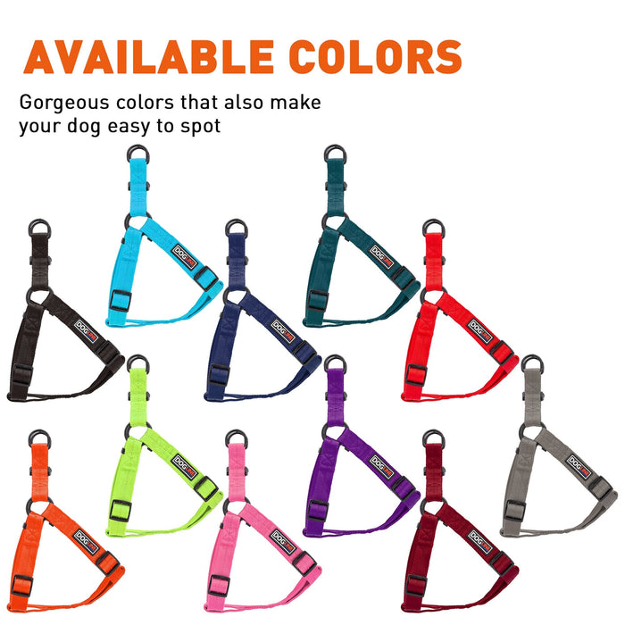 Nylon harnesses for dogs with quick release buckle and adjustable straps, 11 colors available