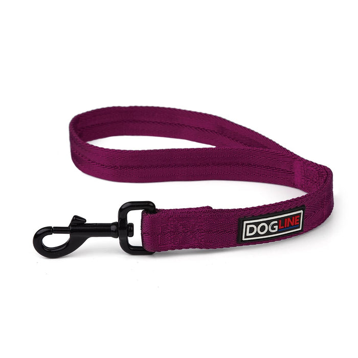 Berry nylon traffic lead for dogs with black swivel snap, 18in long