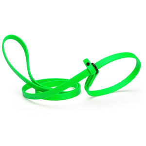 Tropical green slip lead for dogs, made from waterproof Biothane, 5/8 inches wide