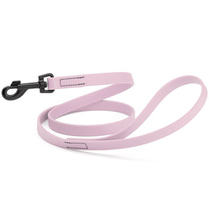 Paste purple dog leash with black swivel clip, made from waterproof Biothane, 6 feet long, 3/4 or 5/8 inches wide