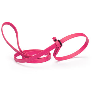 Passionfruit pink slip lead for dogs, made from waterproof Biothane, 5/8 inches wide