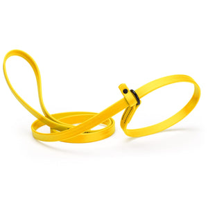 Lemon yellow slip lead for dogs, made from waterproof Biothane, 5/8 inches wide