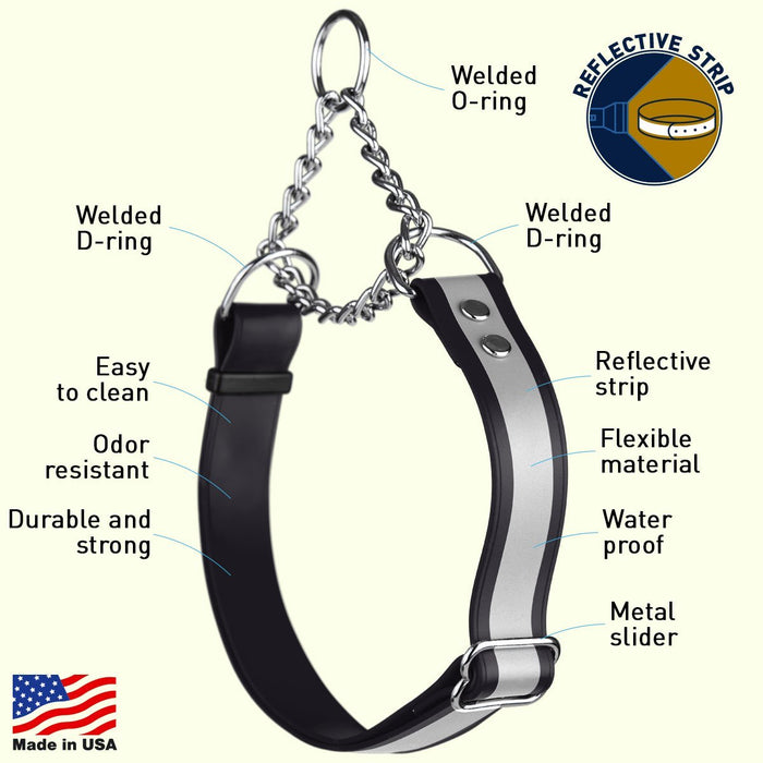 Reflective Biothane Martingale Collar