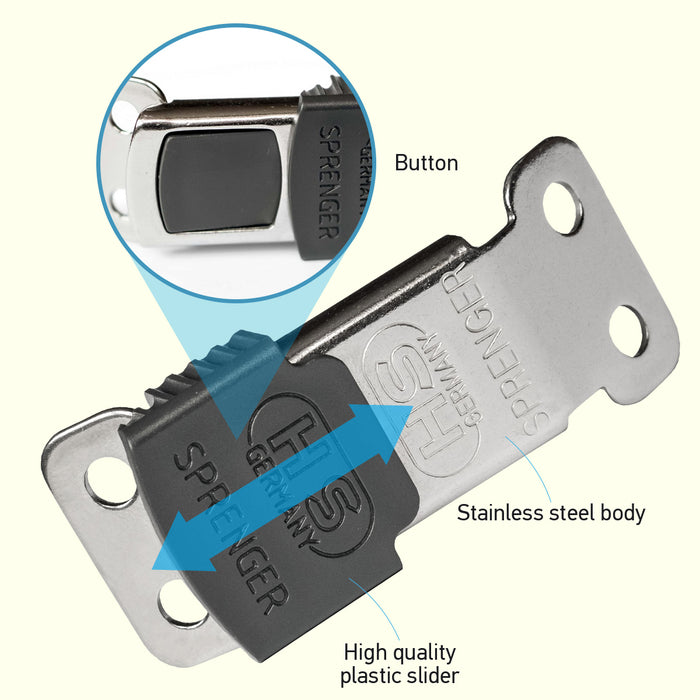 Herm Sprenger - ClicLock Quick Release Buckle - Stainless Steel — Dogline