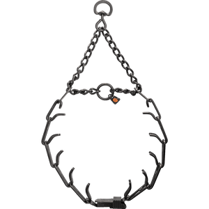 Herm Sprenger - ULTRA-PLUS Training Collar with ClicLock and Assembly Chain - Black Stainless Steel