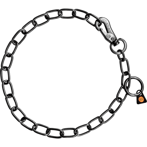 Herm Sprenger - Chain Collar with SPRENGER hook - Medium Links - Black Stainless Steel, 3 mm