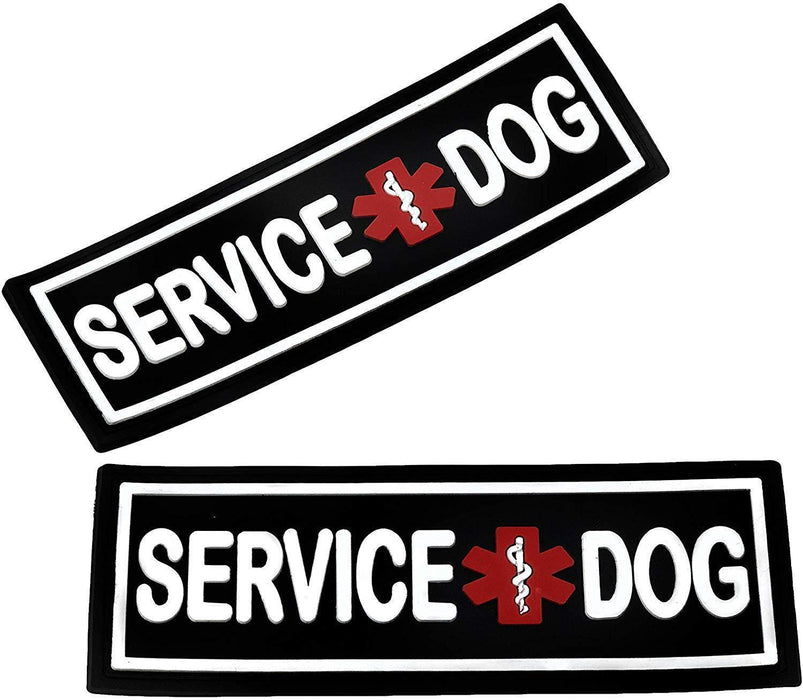 Dogline 3D Rubber Removable Patches for Dog Harness and Vest 1 x 2.75 - One Patch / Service Dog