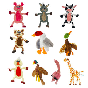 12" Crinkle Flat Dog Toy Collection