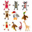 12" Crinkle Flat Dog Toy Collection
