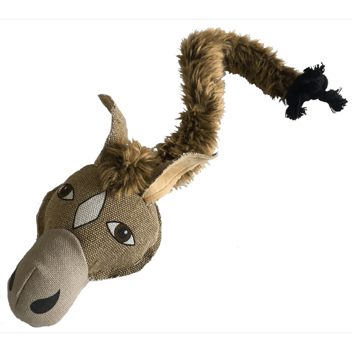 22" Safari Horse Animal Toy with Embedded Ball & Rope