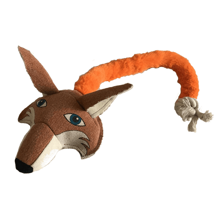 22" Safari Fox Animal Toy with Embedded Ball & Rope