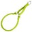 Lime green martingale dog collar with metal rings, round design, made from microfiber
