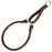 Brown martingale dog collar with metal rings, round design, made from microfiber