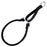 Black martingale dog collar with metal rings, round design, made from microfiber