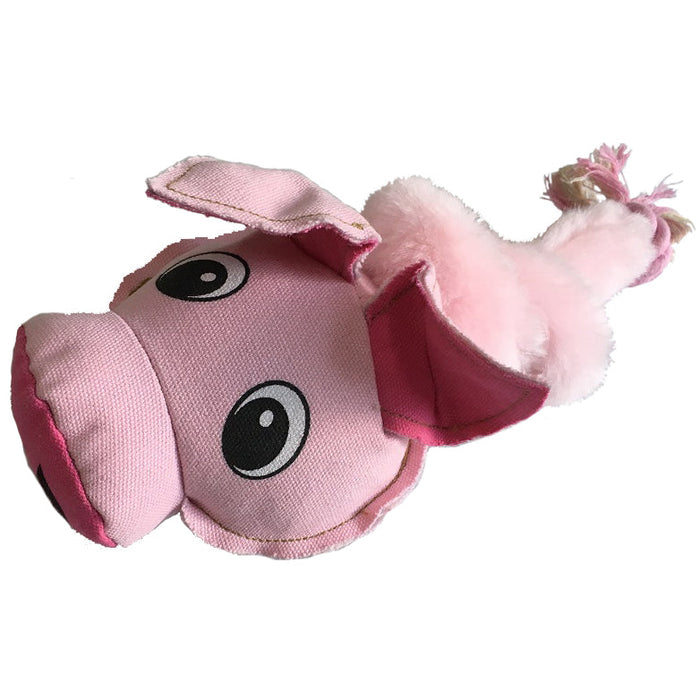 22" Safari Pig Animal Toy with Embedded Ball & Rope