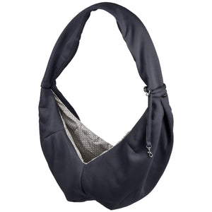 Black pet sling carrier bag for small dogs and cats