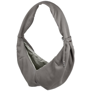 Gray pet sling carrier bag for small dogs and cats