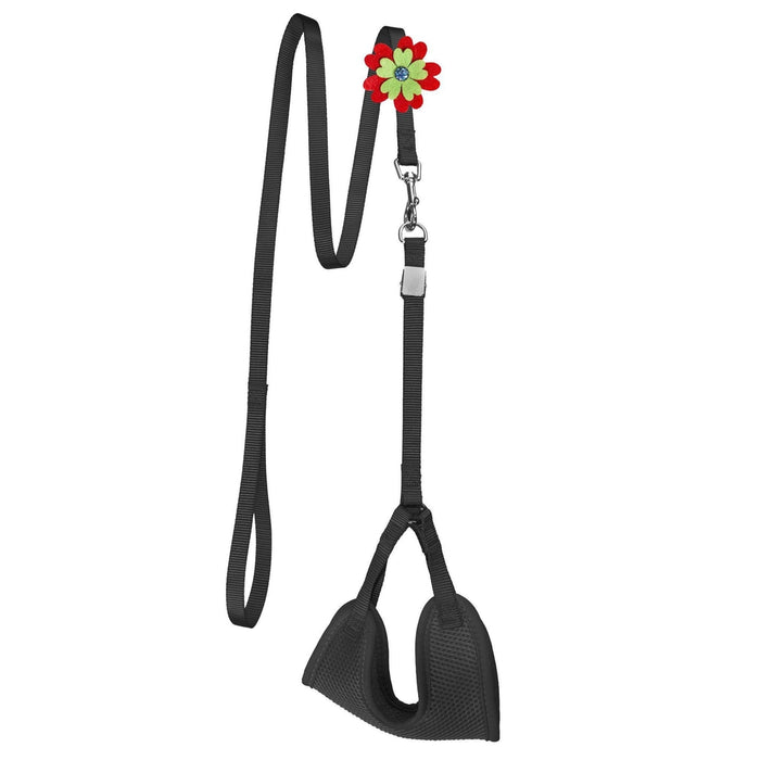 Mesh Step-In Nylon Harness + Optional Flower Leash