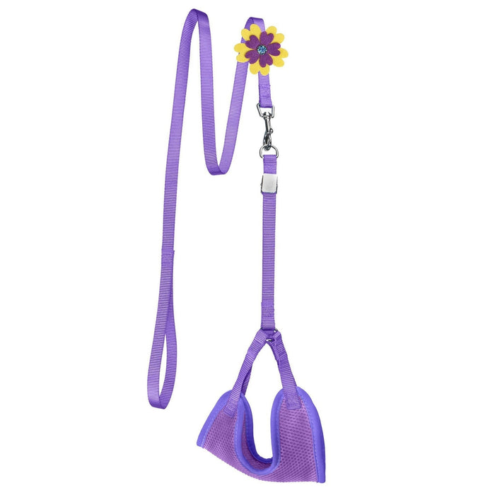 Mesh Step-In Nylon Harness + Optional Flower Leash