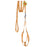 Orange nylon dog harness and dog leash set with optional flower decoration