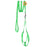 Green nylon dog harness and dog leash set with optional flower decoration