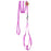 Pink nylon dog harness and dog leash set with optional flower decoration