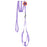 Purple nylon dog harness and dog leash set with optional flower decoration