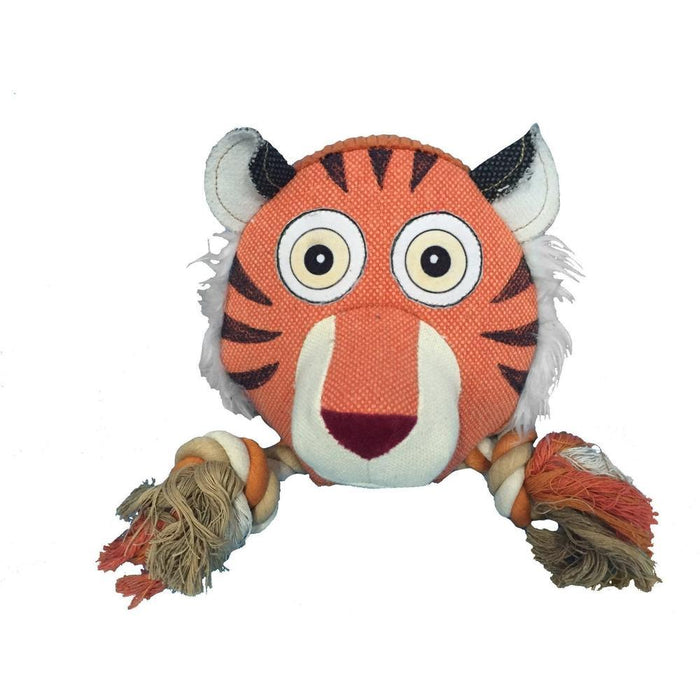 8" Safari Tiger Animal Toy with Ropes