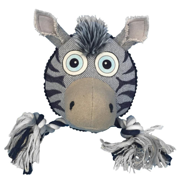 8" Safari Zebra Animal Toy with Ropes